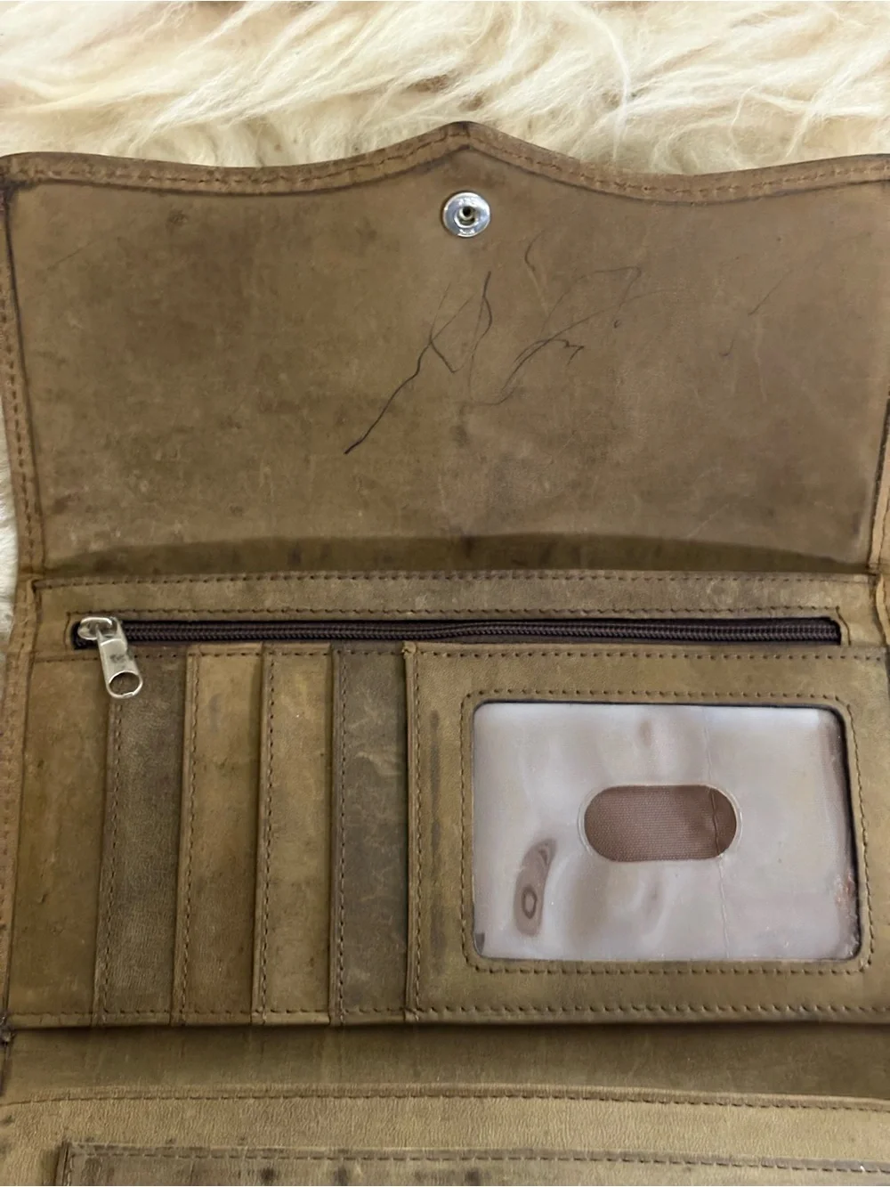 Western Star Cowhide Embossed Brown Leather Tri-Fold Wallet